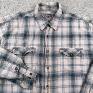 Royal Robbins Shirt Mens 2XL Blue Flannel Plaid Hiking Outdoors Casual Pockets - Picture 1 of 9