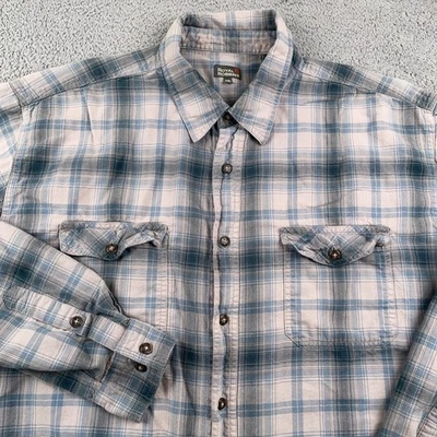 Royal Robbins Shirt Mens 2XL Blue Flannel Plaid Hiking Outdoors Casual Pockets - Image 1 of 4