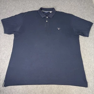 GANT Hemd Herren 4XL Navy Polo Kurzarm Logo bestickt Baumwolle Preppy Big - Bild 1 von 12