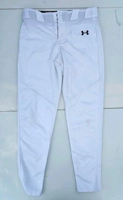 Pantalones de béisbol Under Armour blancos utilitarios cónicos juveniles L nuevos sin etiquetas Foto 1 de 3