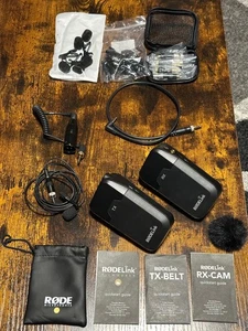RODELink Filmmaker Kit TX-BELT/RX-CAM Wireless Laval Mic System w/ Extras - Picture 1 of 5