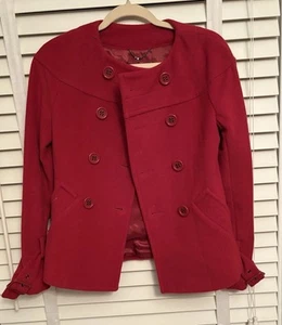 BCBGMaxazria Red Button Blazer Size XS - Picture 1 of 6