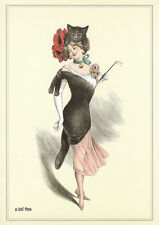 Carte postale costume le chat noir éditeur R. Gaudron