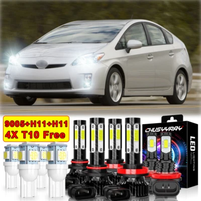 Combo de faros LED altos bajos + faros antiniebla 6000K para Toyota Prius 2010-2015 Foto 1 de 4