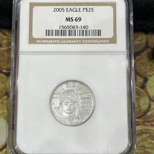 2005 Eagle P$25 NGC Certified MS69 1/4oz Platinum Coin - Picture 1 of 4