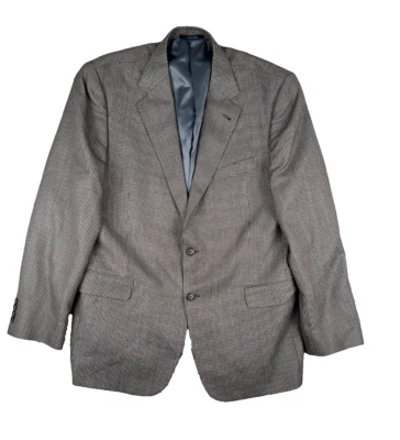 Joseph Abboud Blazer Men 44R (fits 42) Gray Silk Wool Double Vent Single Breast - Image 1 of 4