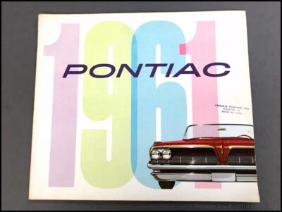 1961 Pontiac Bonneville Catalina Ventura BIG Vintage Car Sales Brochure Catalog - Imagem 1 de 4