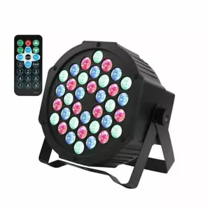 36 LED Stage Lights RGB Par Can Flat DMX512 DJ Disco Bar Uplighter Lighting RC - Picture 1 of 5