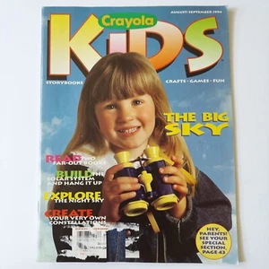 Crayola Kids- August/September 1994 The Big Sky, Space Theme Vtg Craft Magazine - Imagen 1 de 8