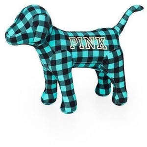 Victoria's Secret Pink Mini Dog Limited Edition Mint Plaid Graphic Neu mit Etikett - Bild 1 von 1