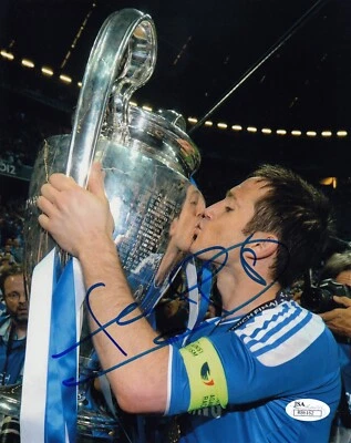 FOTO DE FÚTBOL FIRMADA AUTOGRAFIADA POR FRANK LAMPARD INGLATERRA CHELSEA NUEVA YORK CERTIFICADO DE AUTENTICIDAD 8X10 Foto 1 de 2