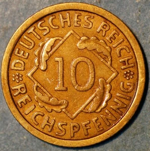 Germany Weimar Republic 10 Reichspfennig 1929 G KM# 40 - Picture 1 of 2