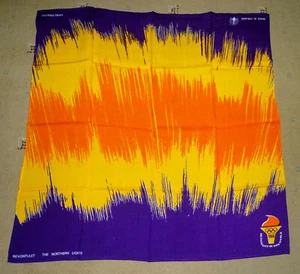 Bufanda de recuerdo vintage 1968 México Juegos Olímpicos de Verano XIX olímpica impresa a mano - Imagen 1 de 6
