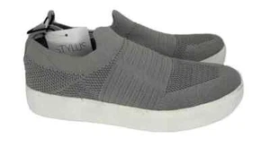 Stylus YVES Mujer Tejido Espuma con Memoria Gris Zapatillas Sin Cordones Zapatos 9 M - Imagen 1 de 7