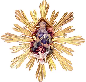 Gott Vater mit Heiliger Geist & Schein, wood, Holzschnitzerei - Bild 1 von 1