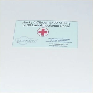 Corgi Juniors Husky 6 Citroen Civilian Ambulance Red Cross Decal - Picture 1 of 3