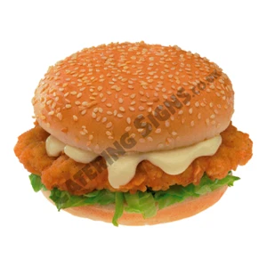 Chicken Burger Sticker - Cafe die cut decal catering van trailer window sign - Picture 1 of 1