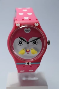 NEU LIMITED EDITION Swatch SUOZ190 Choupinou Damenuhr Pink Blau Herz Desing - Bild 1 von 13