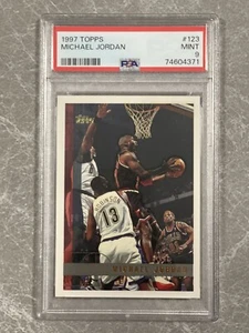 1997 NBA Topps Basketball Michael Jordan #123 PSA 9 MINT - Picture 1 of 2