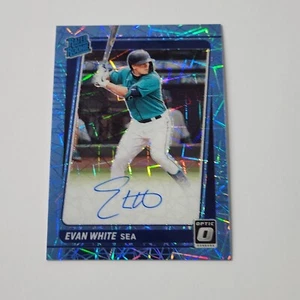 2021 Donruss Optic Blue Velocity Evan White 69/75 Auto RC Rated Rookie (L3)  - Bild 1 von 2
