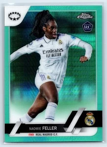 Naomie Feller 2022 Topps Chrome Women's UEFA Aqua Prism Refractor RC #68 - Picture 1 of 2