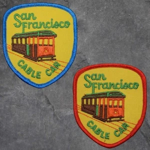 San Francisco Cable Car Patch Set - California, Bay Area (Iron On) - Picture 1 of 3
