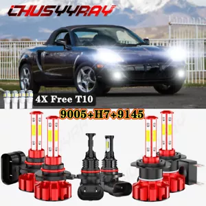 Para For Toyota MR2 Spyder 2003-2005 6X Bombilla LED Faro Hi/Lo + Luz Antiniebla - Picture 1 of 23