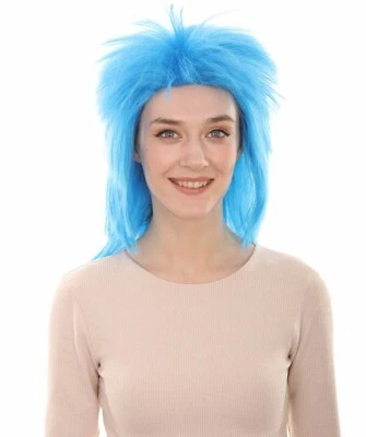 Pelucas estilo rockero salmonete años 80 para mujer | Pelucas retro varios colores, HW-936 Foto 1 de 4