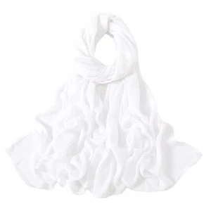 Rayon Hijabs Scarf Solid Headscarf Wraps Muslim Women Hijab Islamic Turban He... - Picture 1 of 6