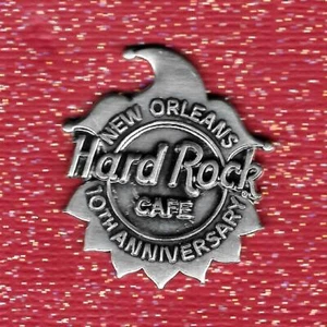 Hard Rock Cafe New Orleans - 1997 ❋ 10th Anniversary ❋ Sterling Silber Pin ☆925☆ - Bild 1 von 4