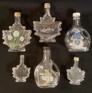 Lot of (6) Glass Maple Syrup Bottles - Empty - Picture 1 of 2