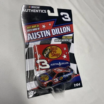 Austin Dillon NASCAR Diecast Car 1:64 2023 Wave 1 Bass Pro Shops Chevy Camaro #3 - Image 1 of 4