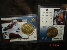 Patrick Roy 1997-98 Pinnacle Mint Brass Coin&Card-Avalache Goalie Brass GOAT HOF