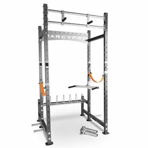 Power Rack Cage MARCY Home Gym Weightlifting Pull Ups Dips Safety Drop Straps - Picture 1 of 1