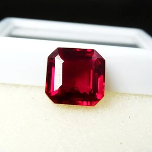 Hermoso Anillo Piedras Preciosas Sueltas Natural CERTIFICADO 10.40Ct Rubí Rojo Corte Cuadrado Tamaño - Imagen 1 de 5