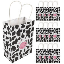  12 Pcs Cow Paper Bag Kraft Shopping Bags Merchandise Animal