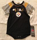 Pittsburgh Steelers Baby Bodysuit #1 Fan 18M Reebok NFL Long Sleeve New