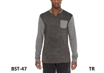 Buffalo David Bitton Men's Long Sleeve Henley Soft Cotton Blend, Black 21, Small - Image 1 of 3