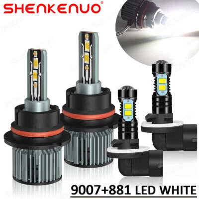 For Saturn Ion 2004-2007 Combo 6000K LED Headlight High/Low Beam + Fog Lamps - Image 1 of 4