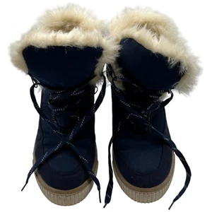 Vegane Damenstiefel Journee Collection Slope Schuhe dunkelblau Gr. 9 - Bild 1 von 9