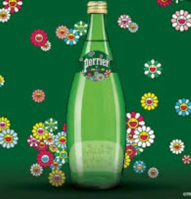 Perrier X Takashi Murakami Sparkling Mineral Water 750 ml (25.3 oz) Glass Bottle - Image 1 of 3