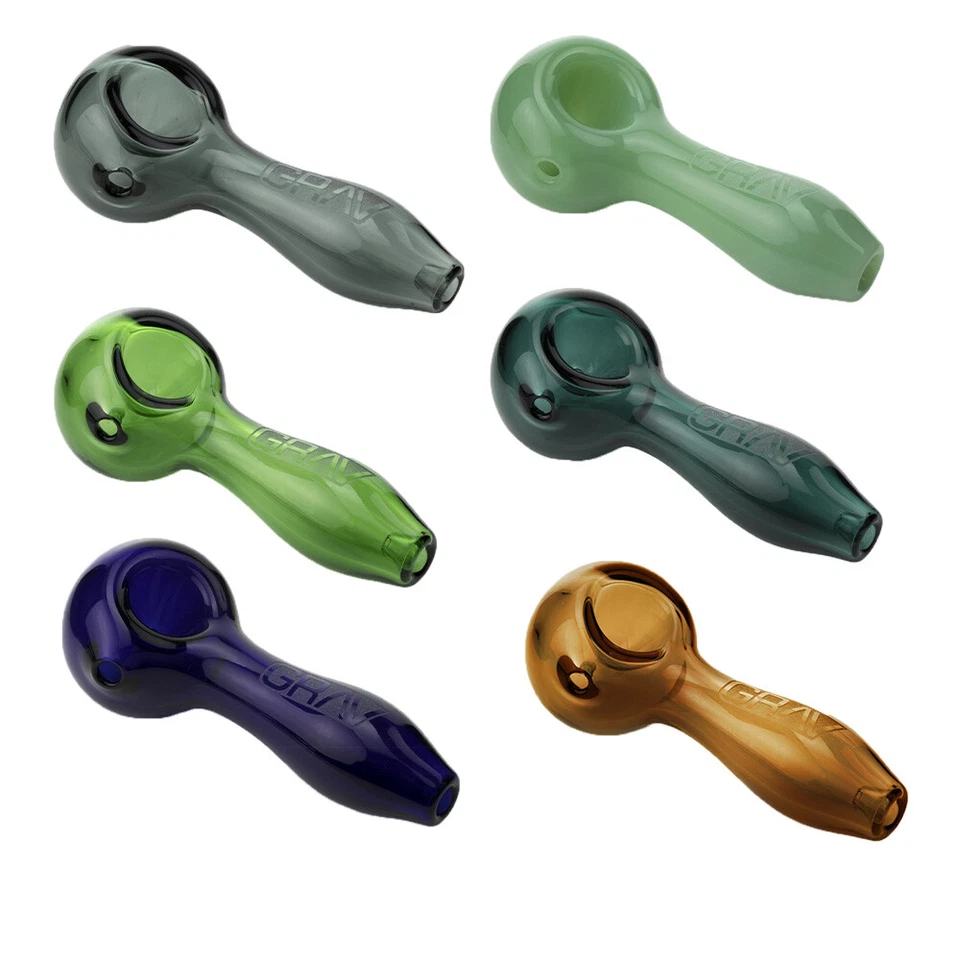 GRAV Classic Spoon 4" Inches Hand Pipe Glass Bowl (MULTIPLE COLORS) *SHIPS ASAP* - Image 1 of 1
