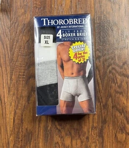 Vintage Jockey Thorobread Underwear Boxer Briefs Fly Front Stretch Fabric XL - Bild 1 von 5