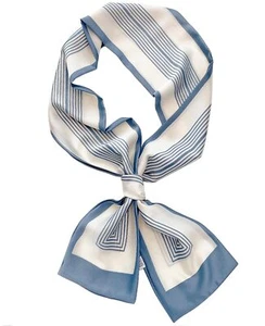 59” Long Silk Head Scarf Women's Fashion Square Neck Satin Scarfs for Bag Hai... - Picture 1 of 5