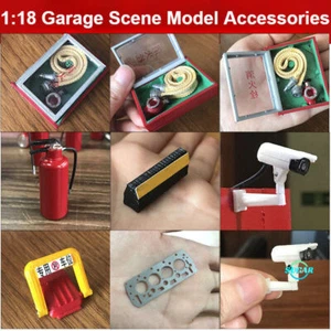 Diorama 1/18 Car Parking Lot Props Model Fire Hydrant/Extinguisher Camera Lock - Picture 1 of 22
