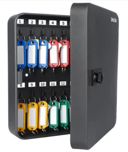 28 Position Key Cabinet with Combination Lock Resettable Black Digital Security - Picture 1 of 7