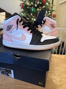 Air Jordan 1 Mid Crimson Tint (Arctic Orange - Black) Mens US Size 11 - Picture 1 of 19