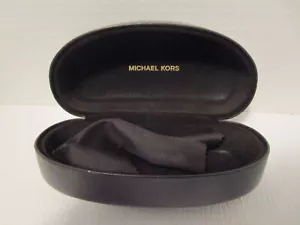 Michael Kors Brown Hard Shell Sunglass / Eyeglass Case w/ Microfiber Cloth - Picture 1 of 4