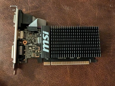MSI NVIDIA GeForce GT 710 1GB DDR3 LP Low Profile Graphics Card HDMI DVI VGA - Image 1 of 3