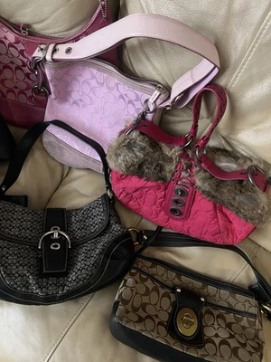 Coach Designer Assorted Bundle Lot (7) Purse Handbags Y2K Vtg Modern Authentic - Image 1 of 3